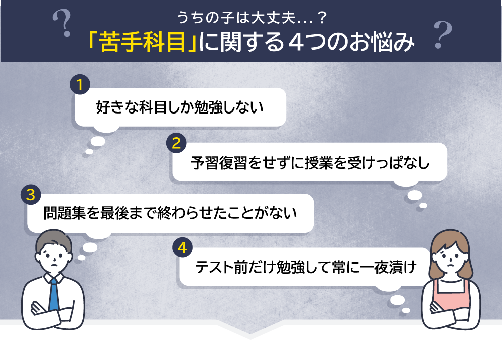 うちの子は大丈夫...？「苦手科目」に関する4つのお悩み