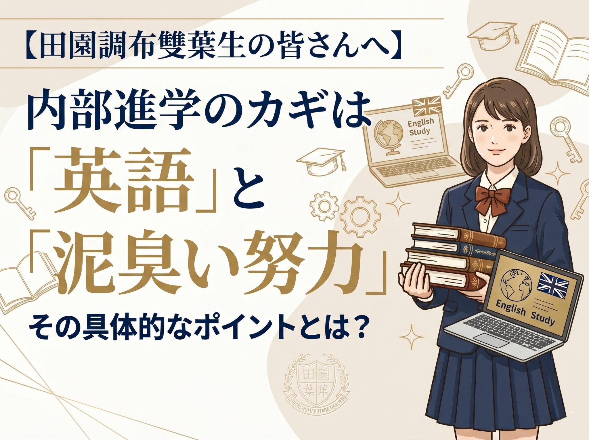 【田園調布雙葉生の皆さんへ】内部進学のカギは「英語」と「泥臭い努力」。その具体的なポイントとは?